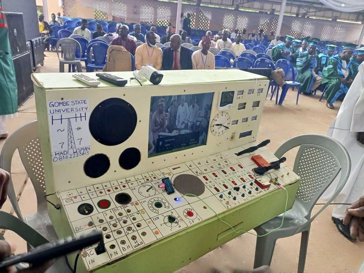 Safiyanudm's tweet photo. Meet 70-Year Old Inventor Who Never Attended Formal Education

Engr Hadi Usman, an inventor who established a radio station, Radio transmitter, Vespa engine helicopter, telephone (handset) etc in 1970s,

The inventor also recently invented a generator that doesn't use any form of fuel, stove that uses water and many other inventions.

Engr Hadi is set to make astonishing presentations today, unveiling some of his recent breakthrough inventions including a security apparatus at the 10th, 11th, 12th and 13th combined convocation of the Gombe State University.

Interestingly, the Engr never attended any formal education, but has memorized the Holy Qur'an at the age of 12.

Hadi is 70 years old proud indegine of Gombe State from Jekadafari Ward of Gombe LGA.