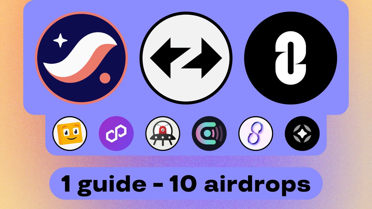 rektfencer's tweet photo. Want to score not one, but 10 airdrops from top projects?

@LayerZero_Labs, @zksync, @Starknet, and more are part of this epic strategy.

In less than 5 minutes, you can interact with all of them.

Check out the step-by-step guide here 👇🧵 https://t.co/IrnTtljFPL