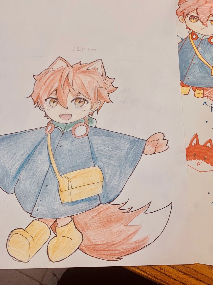 ShikyShiki's tweet photo. 翻到了高中画的小狐狸  kwii🥺🥺 https://t.co/6u1Hp9u9oi