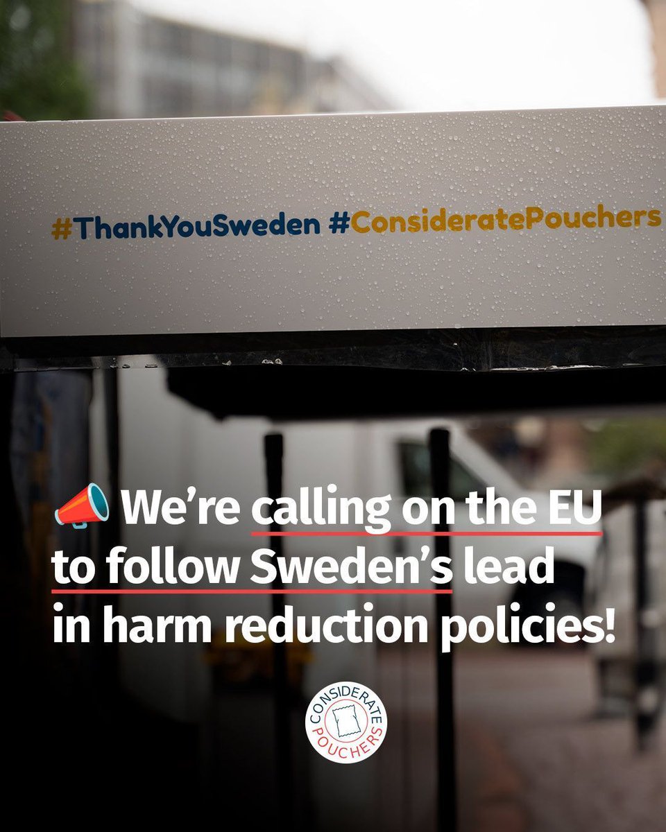 cpouchers's tweet photo. Risk-based taxation and regulation can make a huge difference in public health.
Let’s prioritize well-being! 🙌

#ThankYouSweden #ConsideratePouchers #GiftToTheWorld https://t.co/1SWBJfMRkL