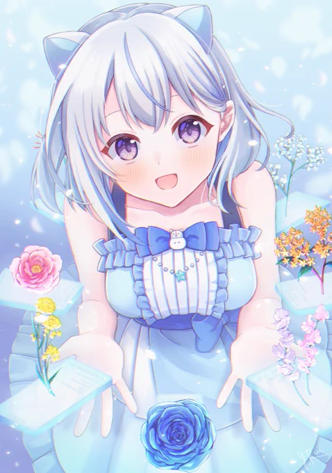 #IRIAMわたし色の花 IRIAM5周年おめでとうございます!お花は公式さんの画像をお借りしました 