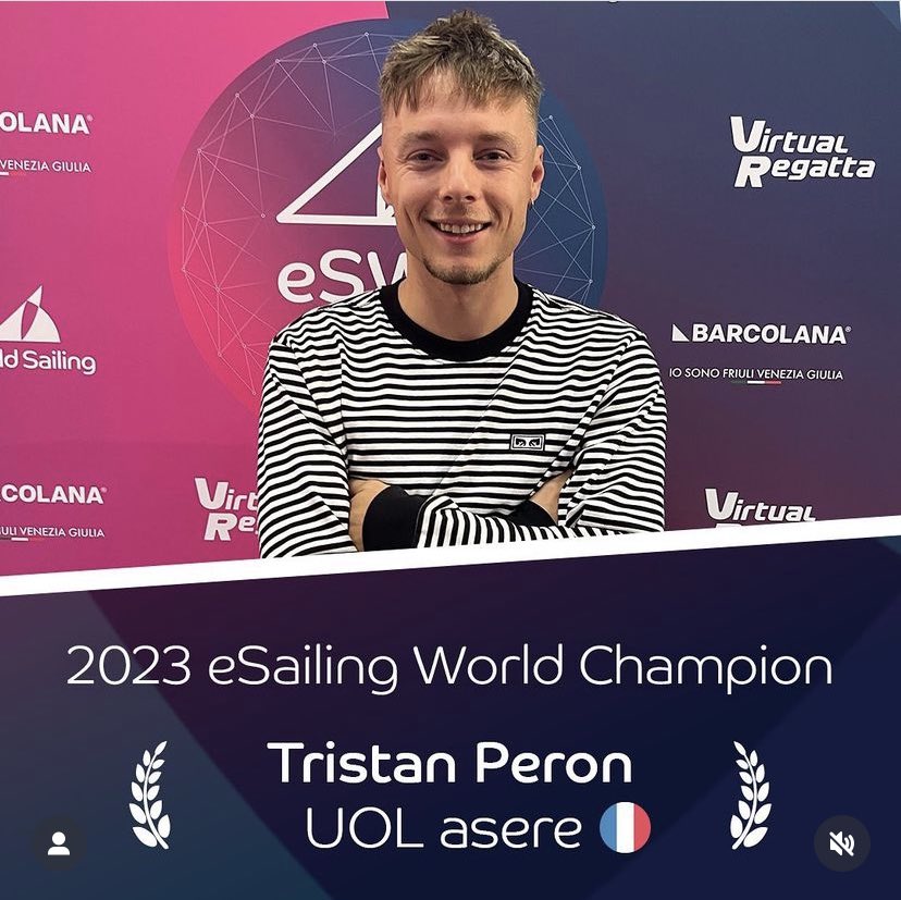 FFVoile's tweet photo. E-Sailing World Champion 🤩🤩🤩

C’est hier que @tristanperon_ a remporté, en italie, sa première ⭐️ 

C’est le 3eme titre de Champion du Monde pour la France dans cette discipline.

📰 https://t.co/MvweetZOAR https://t.co/ei8AQOAyUa
