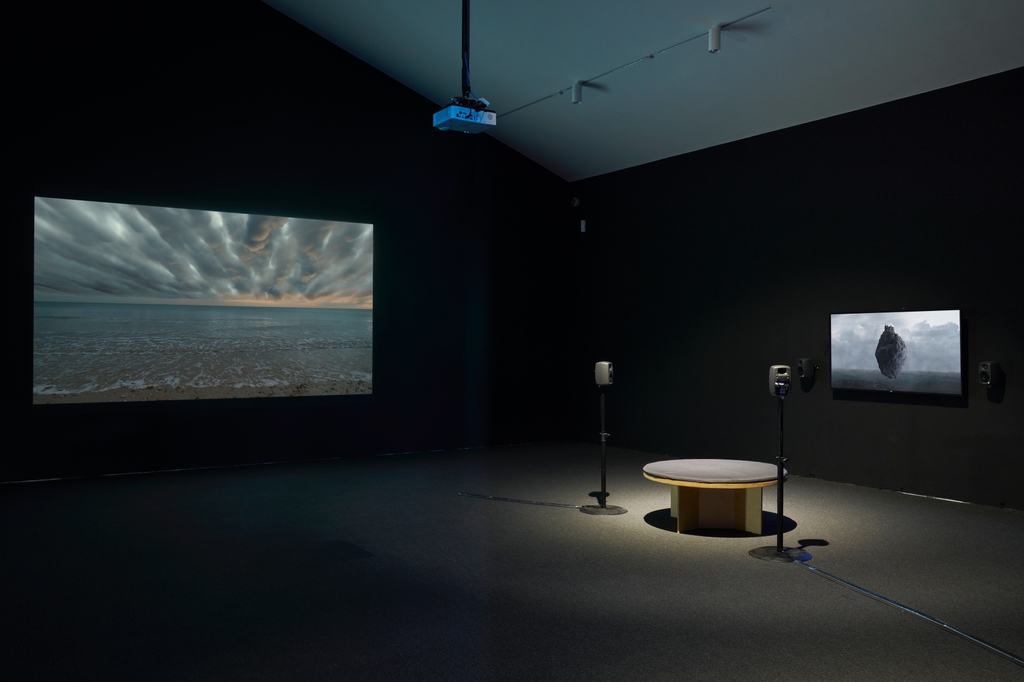 TCMargate's tweet photo. IN THE OFFING opens today! 
⁠
Join us from 1pm — 6pm to celebrate the opening, with a free DJ set from 3:45pm — 5:45pm by Lumpen Nobleman.
⁠
📸 @reecestraw, 'In The Offing', installation shots, 2023.

@mark.leckey ⁠
 ⁠
#InTheOffing #TurnerContemporary #MarkLeckey #Margate https://t.co/FtNawIVWM6