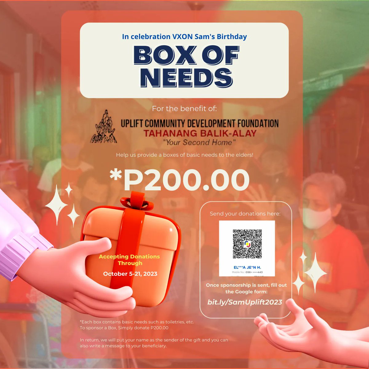 SamSquadOFC's tweet photo. Turning Sam's Birthday into a Celebration of Generosity and Compassion.

Come help us, celebrate Sam's birthday by donating to Tahanang Balik-Alay, a non-profit organization that supports the elderly. https://t.co/WYflOagvt0