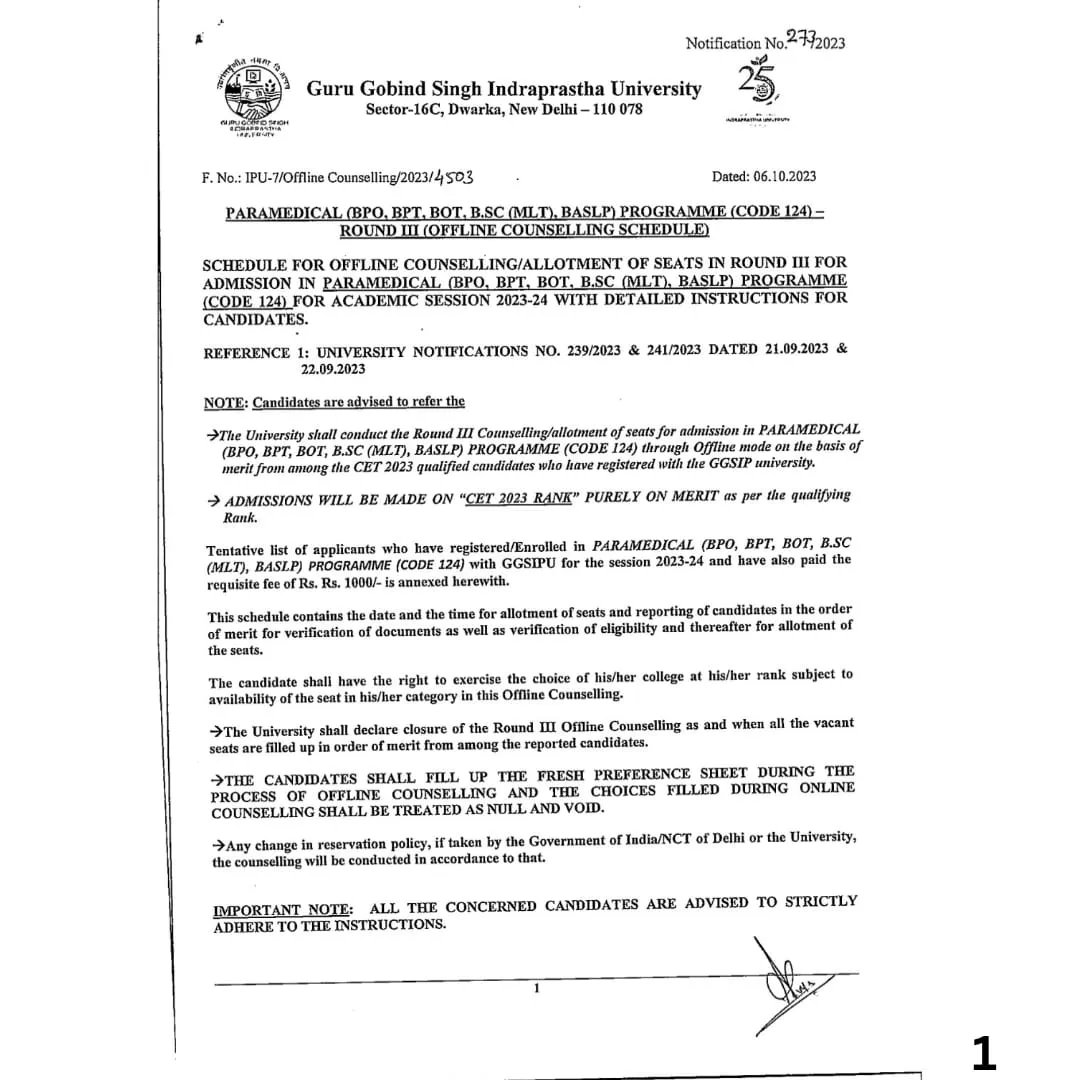 BanarsidasP's tweet image. Schedule for 3rd Offline Counseling for BPT Academic session 2023-2024.

For more information, visit website ipu.ac.in or contact 7065234623

#admission #bcip #ggsipu #bpt #mpt #physiotherapy