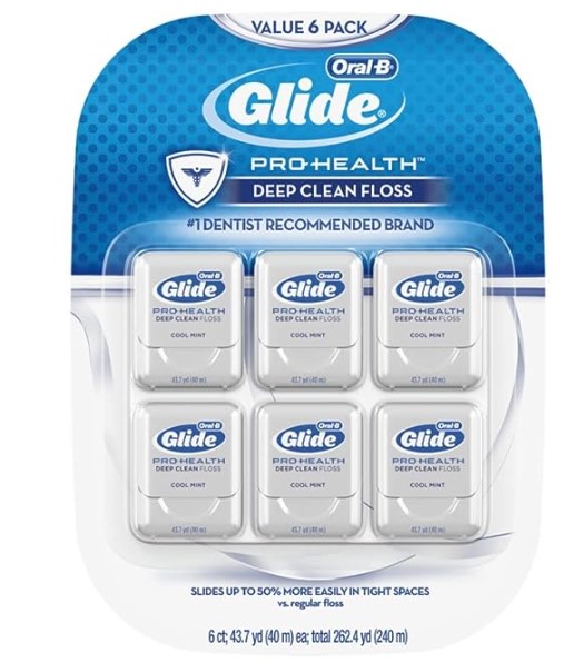 Jessica49684144's tweet photo. Oral-B Glide Pro-Health Dental Floss, Deep Clean, Mint, 40m, Pack of 6.
Brand: Oral-B
Dental Floss Type: Dental Floss
Item Form: String
Flavor: Mint
Material: wax
Prime Early Deal
Typical price: $27.00 
Today Deals-33% 
Price: $18.04
Buy Now: https://t.co/REm2U3GE0f https://t.co/f7f113ygUj