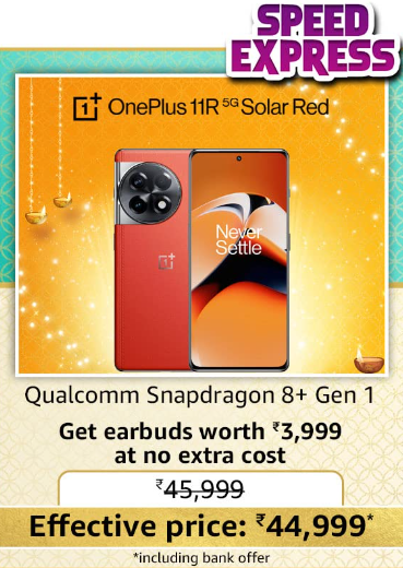 The newly launched #OnePlus 11R Solar Red Edition is now available to purchase on #Amazon. It can be purchased for INR 44,999 (including offers) and on top of that, the brand is also offering TWS earbuds worth INR 3,999 for free.

Check it out here:
amzn.to/3rHBkDm