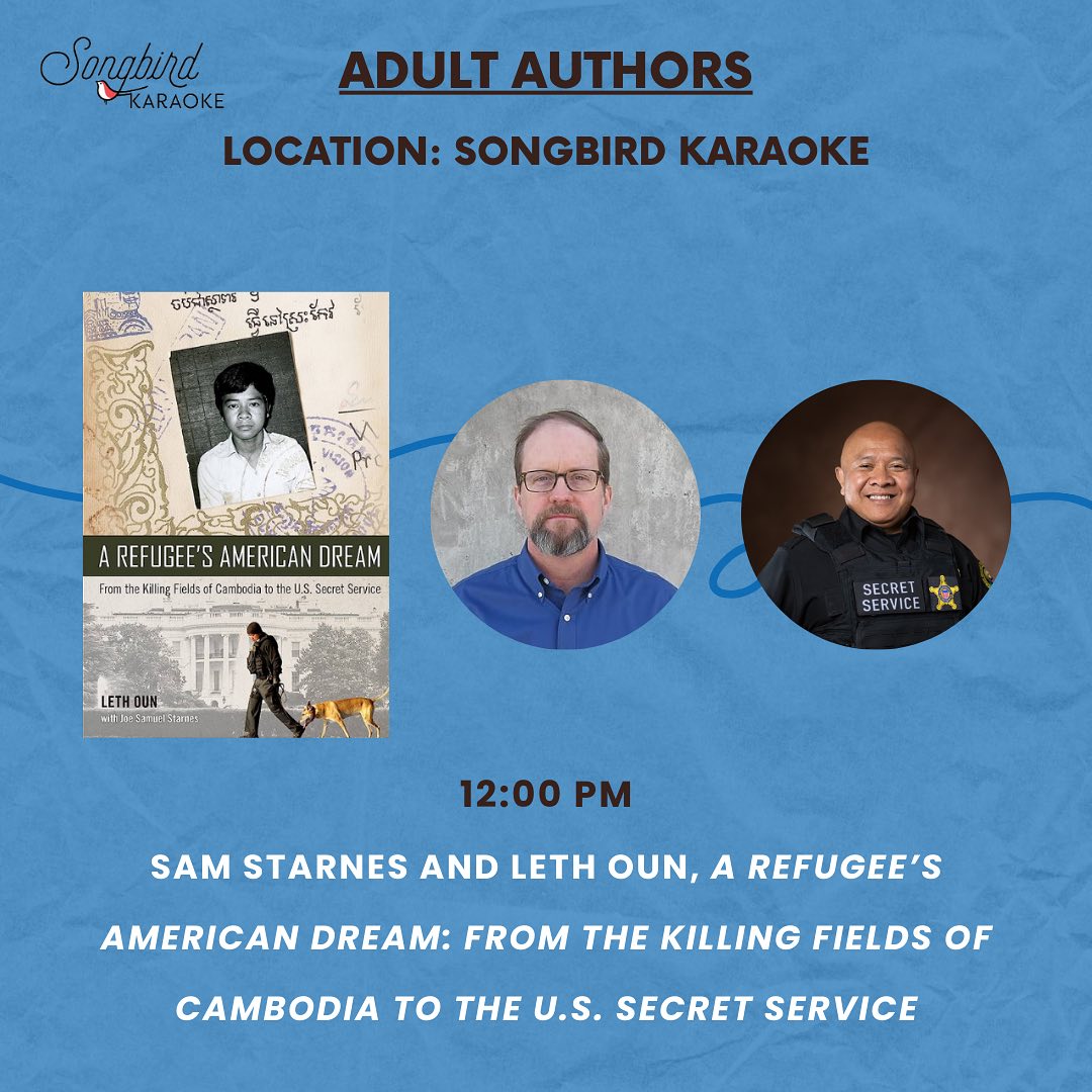Today at noon at Songbird Karaoke, 490 Haddon Avenue, Collingswood, NJ. We'll be signing books at the high school afterward, at 1:30, with @TimLounibos actor/audiobook narrator joining us via webcast from LA.