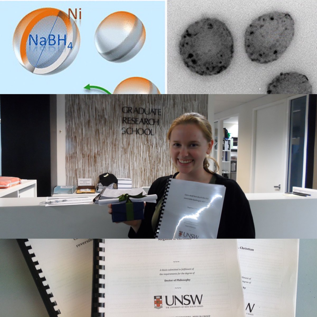 Flashback! Exactly 1 decade ago I submitted my #ChemEng #PhD thesis <a href="/UNSW/">UNSW</a>: “Core-shell borohydrides for reversible #hydrogen storage”

In a tweet: A nanosizing strategy for LiBH4 and NaBH4 so that practical reversible hydrogen capacities may be reached under moderate conditions