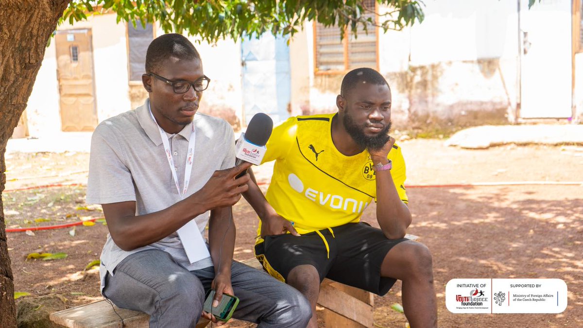 Grateful to <a href="/YouthBridge2/">Youth Bridge Foundation</a> &amp; the Czech Republic Embassy in Accra for an amazing opportunity.

Conducted interviews in Lamashegu, delving into community reporting &amp; tackling fake news. The youth's enthusiasm for community development &amp; storytelling is inspiring! #CitizenJournalism