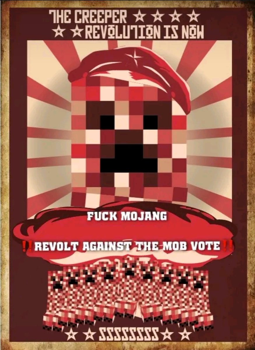 kb1155497695's tweet photo. Mojang is making us choose between 3 great mobs again this is the last time #StopTheMobVote https://t.co/wpN6rouz9N