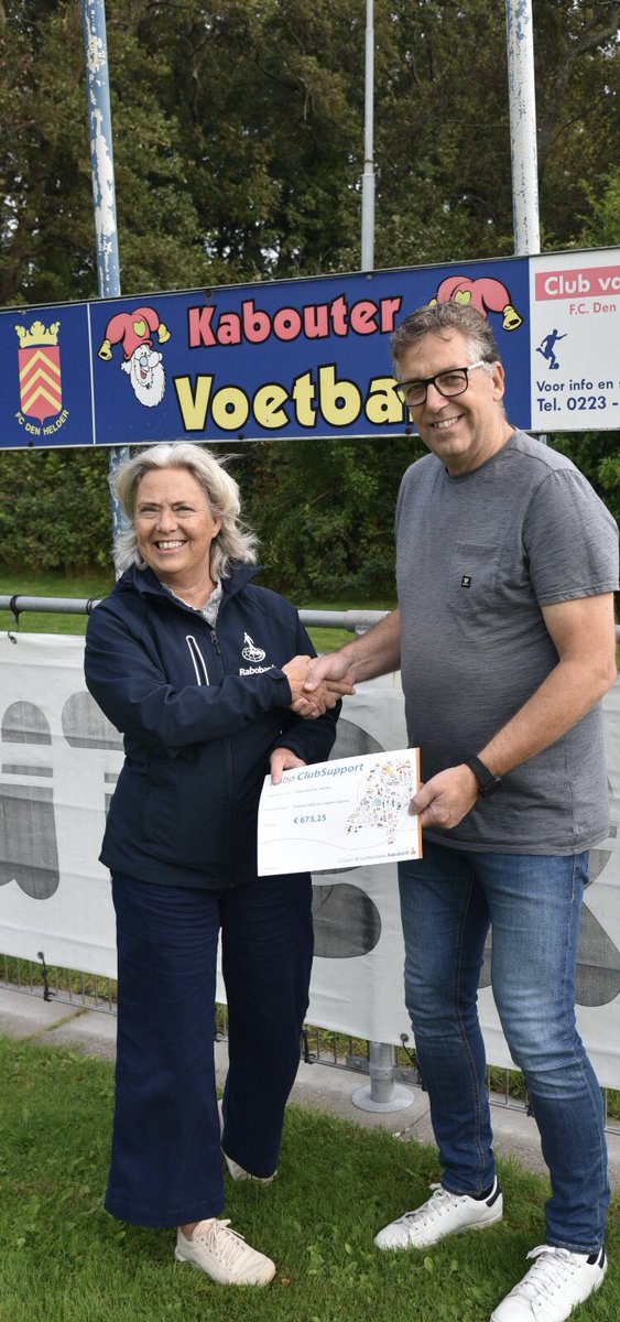 Vanochtend mocht ik namens de <a href="/Rabobank/">Rabobank</a> voetbalclub <a href="/FCDenHelderoff1/">FCDenHelder_official</a>  verrassen met een mooie cheque. De club kan hiermee oa trainingsmateriaal aanschaffen voor de jeugd . 
Meer weten ? Kijk op rabobank.nl/clubsupport #raboclubsupportNHN #gefeliciteerd 
#goedvoordeclub