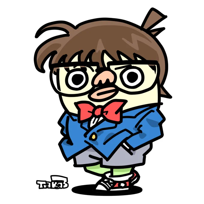 本日10/7は『ミステリーの日』だそうですヨ〜真実はいつもカミさんの名にかけてひとつ!#今日は何の日 #ミステリーの日 #イラスト #illustration 