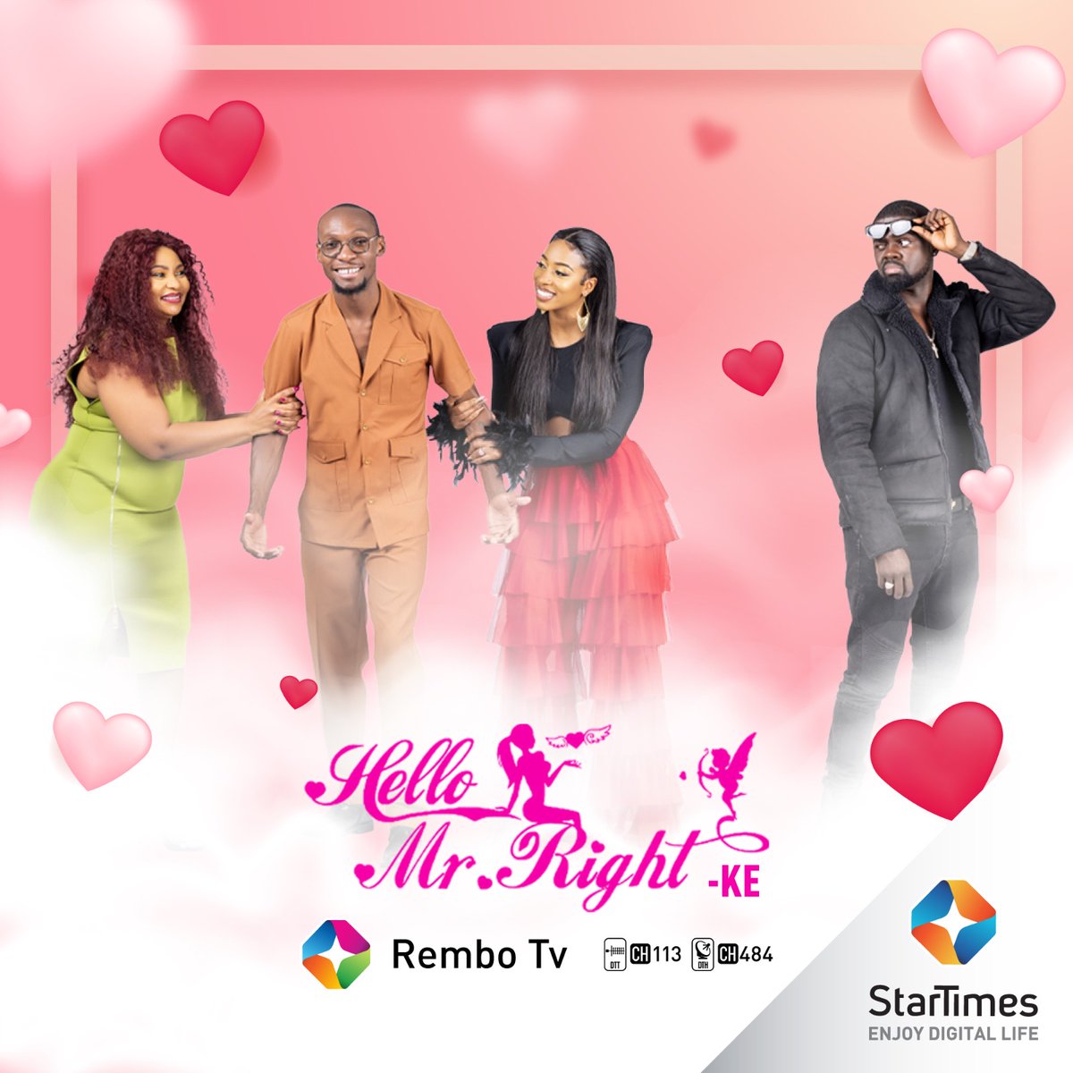 Tonight get to watch one of your favourite love show hello Mr Right. 
#AllUnderOneRoof
#ZipateStarTimes