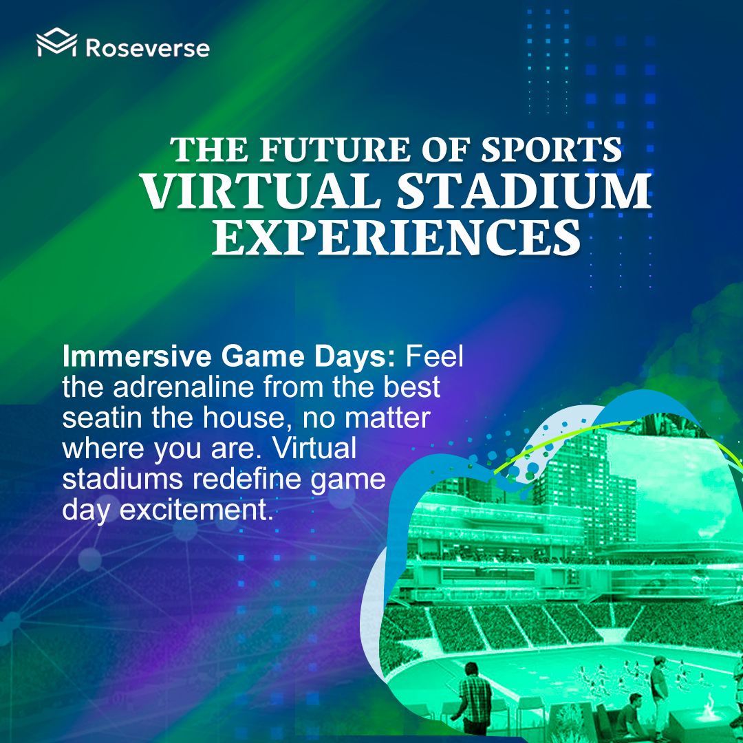 Roseverse_io's tweet photo. Transform the way you cheer for your favourite teams! 🏟️🚀 Explore the future of sports through our virtual stadium experiences and witness the game in an entirely new dimension.
#VirtualStadium #FutureOfSports #DigitalFanExperience #NextGenSports #ImmersiveCheering https://t.co/O0y1cHsIQa