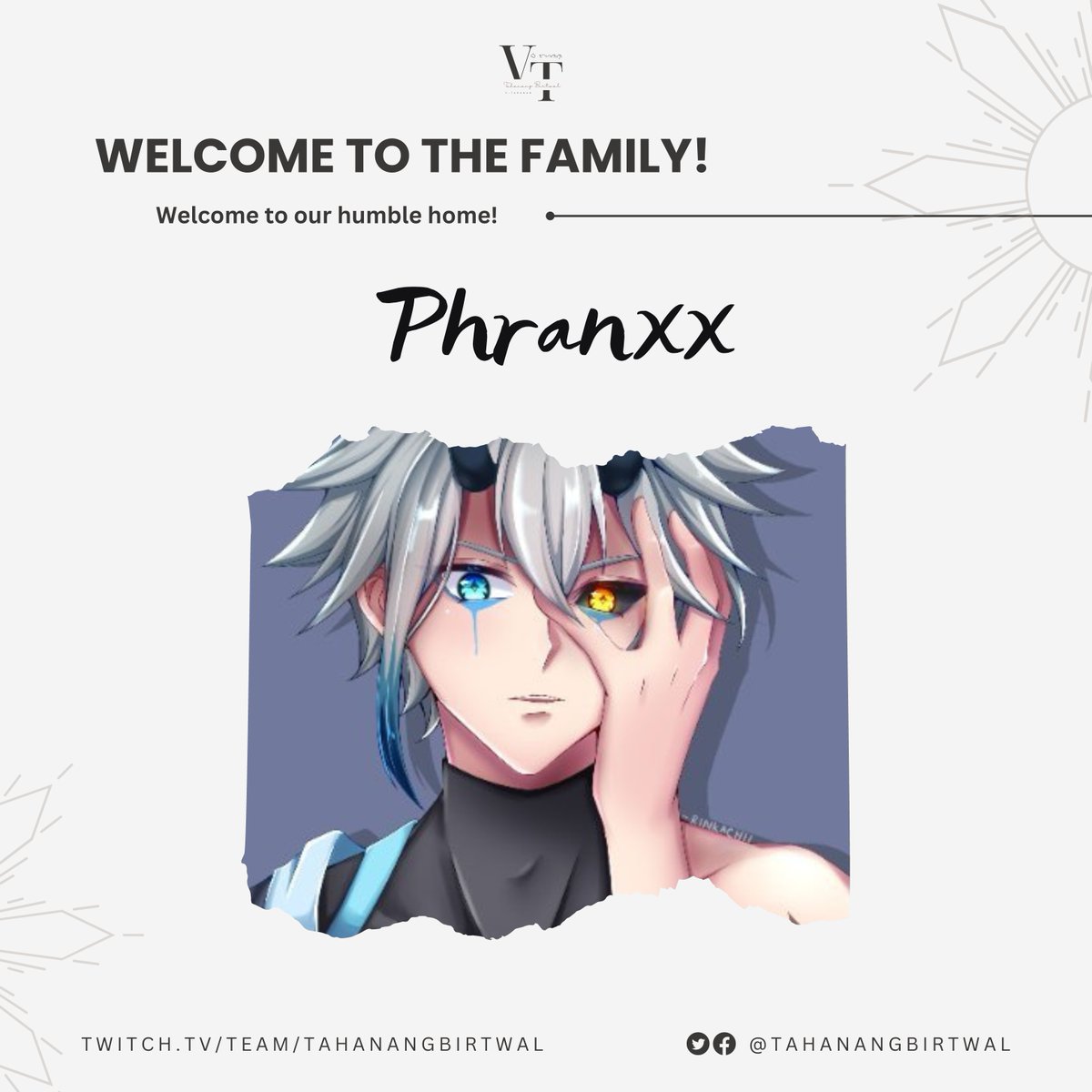 tahanangbirtwal's tweet photo. ☾.˚˖⁺✦ Welcome to the family: Phranxx ✦˙⊹˚☽

We are so happy to have you with us! 
@xxnarhP

#vtubers ┆ #vtuberuprising https://t.co/4BNvMHT9qs