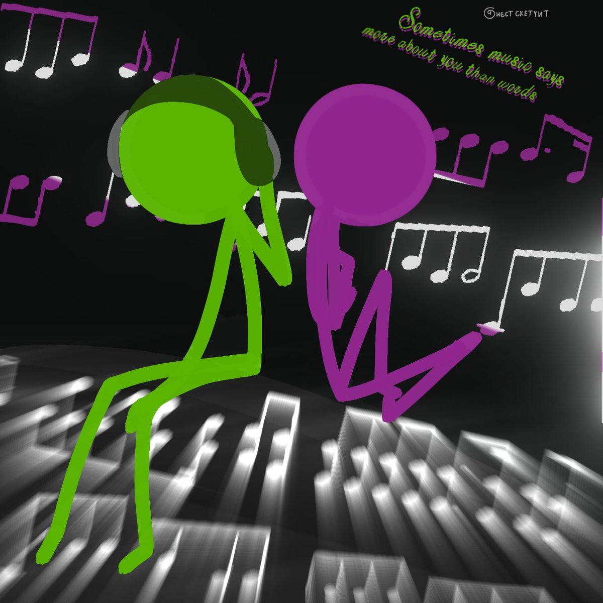 oqqwez's tweet photo. “sometimes music says more about you than words”

let's get started!!
my first drawing and part-time drawing, the most recent one is a drawing that i will share on my account
#AnimationvsMinecraft #animationsvsanimator #AvM #AvA #Purple #Green https://t.co/rnzzwwzx2Y