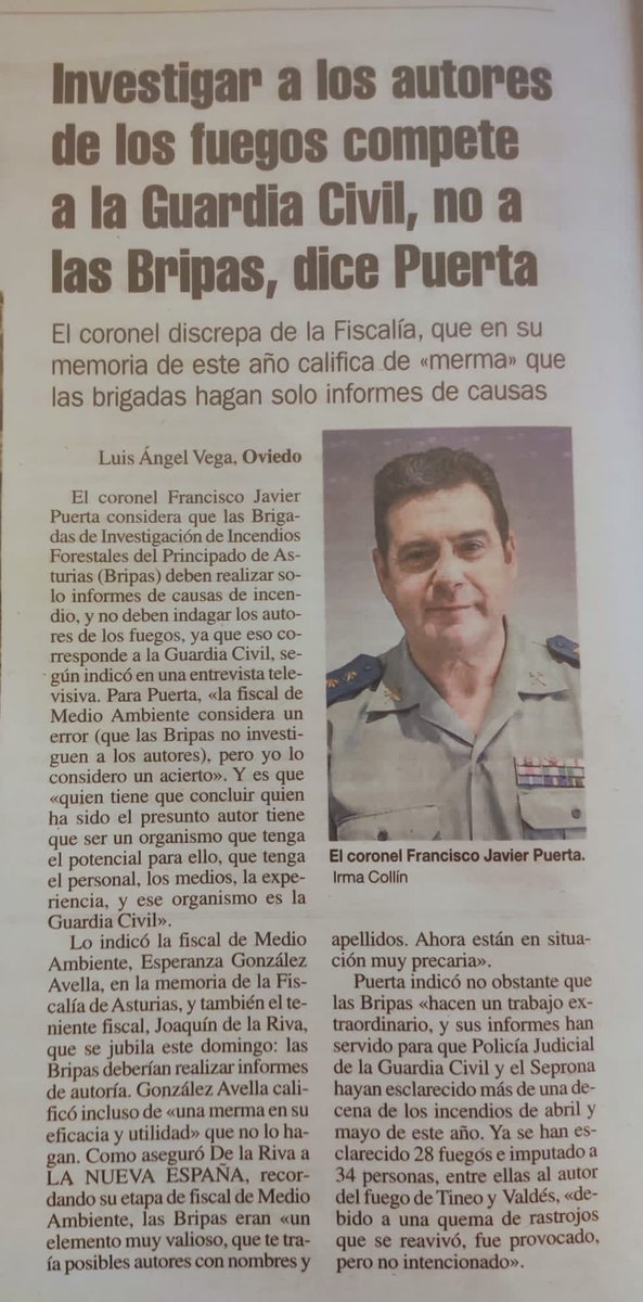 JoseCarral3's tweet photo. 🧵@guardiacivil Estas declaraciones del Coronel Puerta son una metedura de pata. Los informes e investigaciones de las #BRIPAS ya han servido para encausar y condenar a incendiarios. De no ser así la Fiscalía no las hubiese aceptado como pruebas. Tampoco son pertinentes sus➕ https://t.co/gTK9QWuZ66