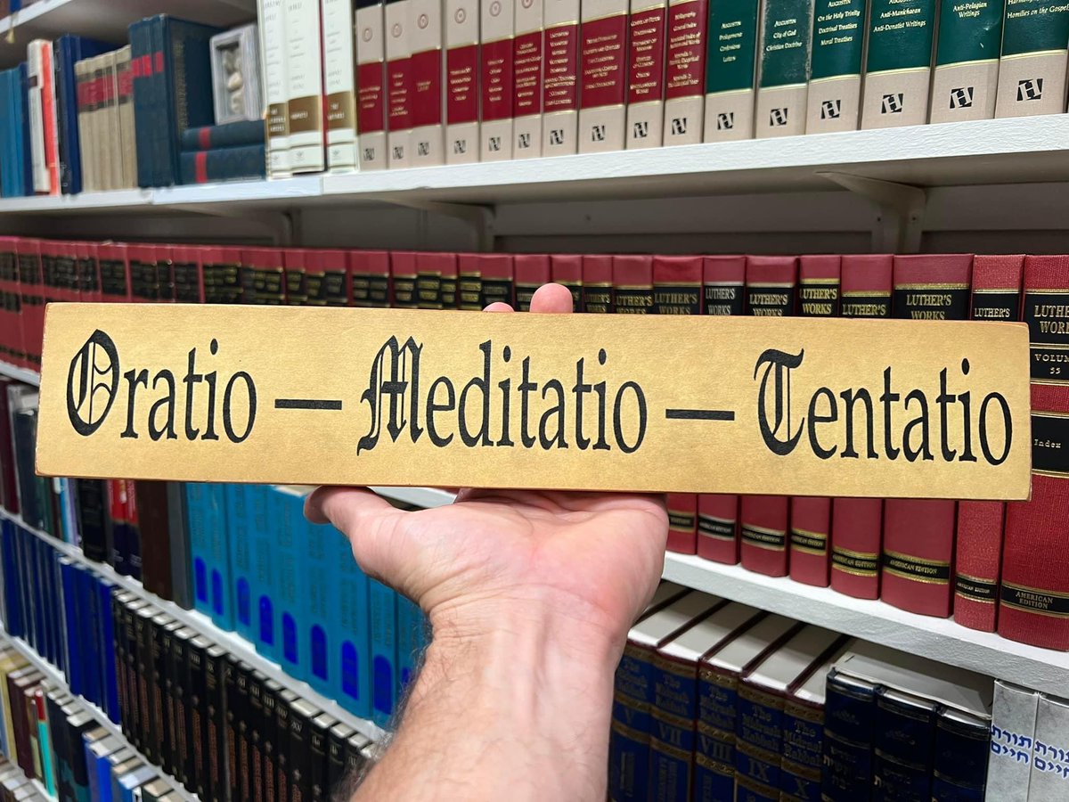birdchadlouis's tweet image. Martin Luther once said that a theologian is made by three things:

1. Oratio (Prayer)
2. Meditatio (Reflection/Meditation)
3. Tentatio (Suffering and Affliction)

The first two of these, prayer and meditation, are the duty and delight of the children of God. Christians are all…