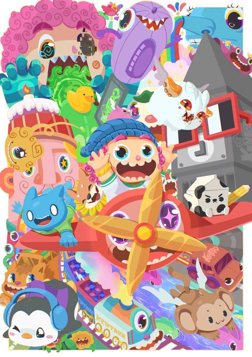 Finally able to finish this huge piece and it is for

hope you all love it ❤️

 <a href="/KentaroClub/">Kentaro</a>  🥰😊

featuring my favourite community 👇🥰

<a href="/AxieInfinity/">Axie Infinity</a> 
<a href="/coolcats/">Cool Cats</a> 
<a href="/ChimpersAF/">ChimpersArt</a> 
<a href="/ChimpersNFT/">Chimpers Archived</a> 
<a href="/pudgypenguins/">Pudgy Penguins</a> 
@thenounsquare 
<a href="/nounsdao/">Nouns.eth</a> 

<a href="/0xcudi/">Young Cudi</a>