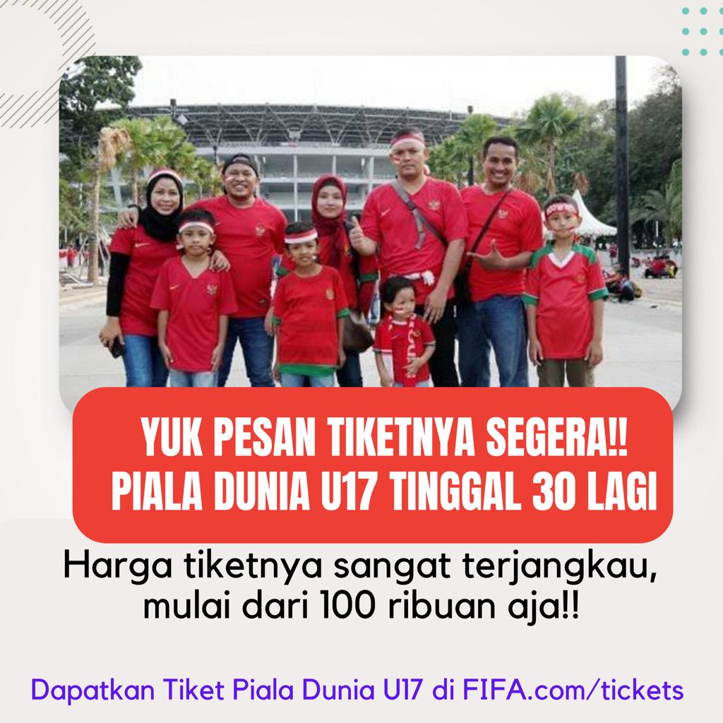 spycamboy's tweet photo. Yeay, tiket nonton Piala Dunia ada pilihan paket keluarga
#U17Mendunia #KitaGaruda #BersamaGaruda #GarudaMudaMendunia #GarudaMendunia #PialaDuniaU17 #WorldCupU17 https://t.co/RCbIC5vsHr