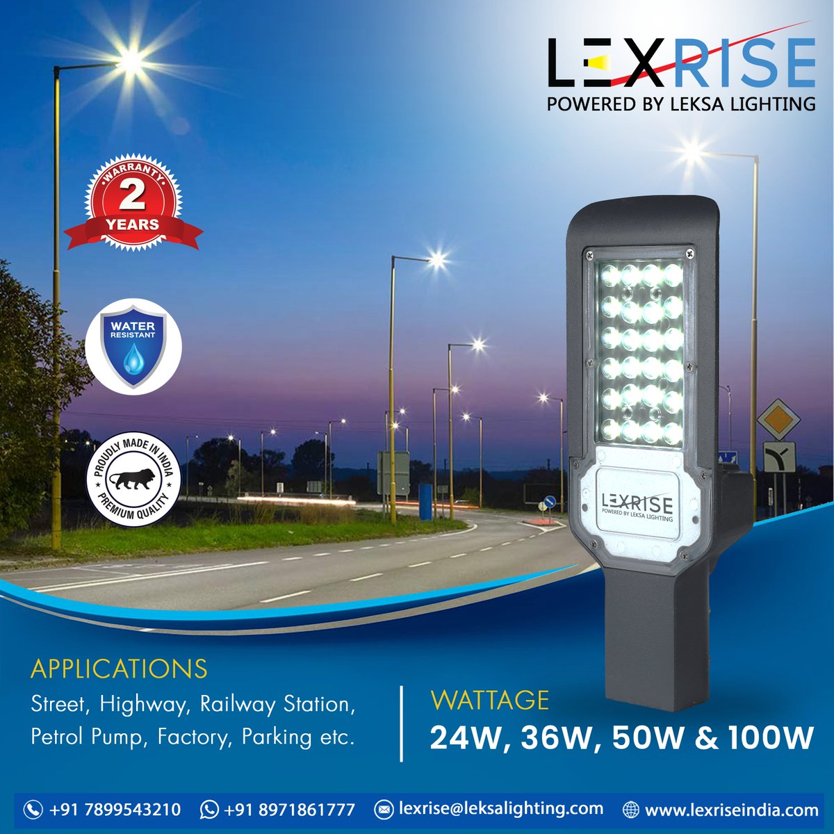 Lexrise Street Light
.
.
#lexrise #gadeshine #series #streetlight #candidus #dayl #patet #generalight  #leksa #leksalighting #makeinindia #madeinindia #recessedlighting #downlights #combo #generallighting #edgelit #backllit @leksalighting