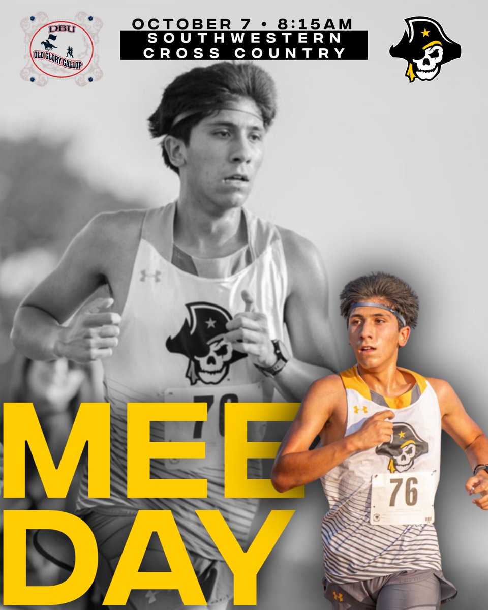 #MEETDAY | @supiratesxctf 🆚 DBU Old Glory Gallup ⏰ 8:15 AM (Men) 📍Grand Prairie, Texas 📊 results.tfmeetpro.com/FTR_Race_Manag…