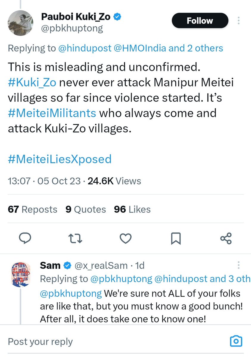 Majority kukis need to overcome the syndrome of pathological lying. This usually starts when a person is in their teens, often continue with the pattern for life. This behavior can be part of a personality disorder like narcissistic, and histrionic! 
#kukicanchange 
<a href="/pbkhuptong/">Pauboi</a>