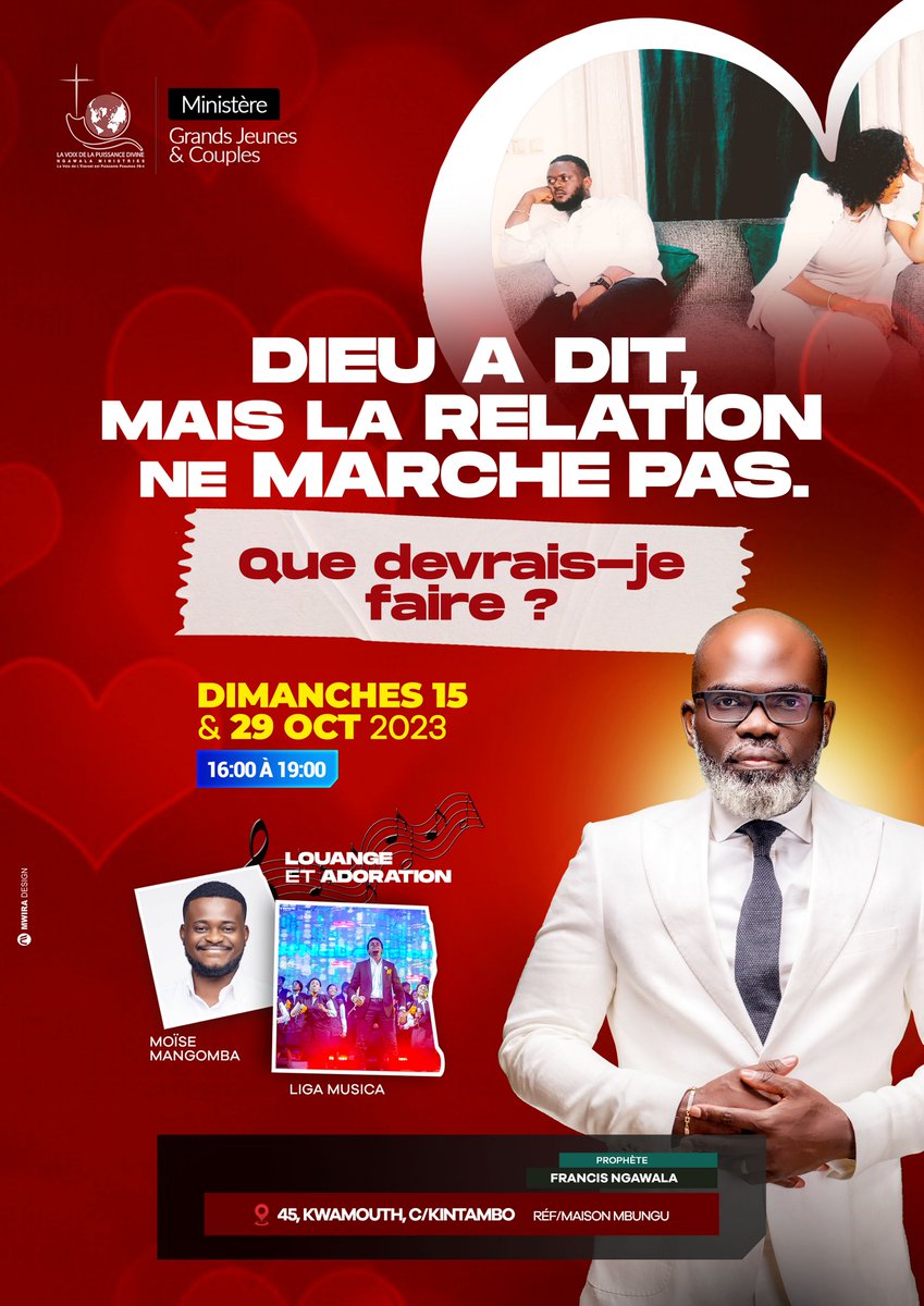 GrandsJeunes's tweet photo. 2 𝐑𝐄𝐔𝐍𝐈𝐎𝐍𝐒 𝐈𝐍𝐄𝐃𝐈𝐓𝐄𝐒 𝐃𝐄𝐒 𝐆𝐑𝐀𝐍𝐃𝐒 𝐉𝐄𝐔𝐍𝐄𝐒 𝐄𝐓 𝐃𝐄𝐒 𝐂𝐎𝐔𝐏𝐋𝐄𝐒  ✨

Ces 2 réunions avec le Prophète 𝐅𝐫𝐚𝐧𝐜𝐢𝐬 𝐍𝐠𝐚𝐰𝐚𝐥𝐚 𝐬𝐞𝐫𝐨𝐧𝐭 𝐞𝐱𝐜𝐞𝐩𝐭𝐢𝐨𝐧𝐧𝐞𝐥𝐥𝐞𝐬 𝐚̀ 𝐊𝐈𝐍𝐒𝐇𝐀𝐒𝐀 🇨🇩

Les détails sont sur le visuel. https://t.co/VvzLBZJREu