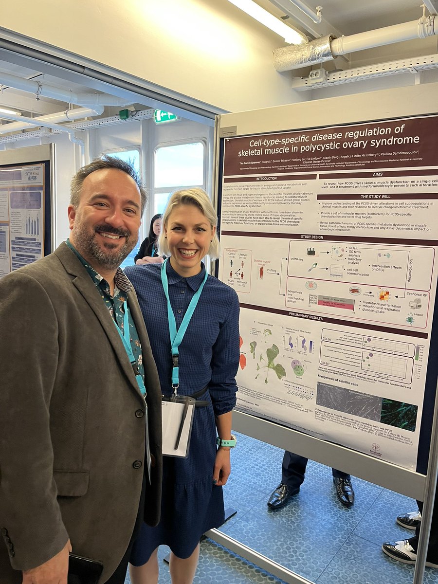 ElisabetStener's tweet photo. Vibrant poster session at #AEPCOS2023 and the #REMgroup at @karolinskainst presents our exciting research 🧐 @GorsekTinc @haojianglu https://t.co/4Mlm6mfl3T