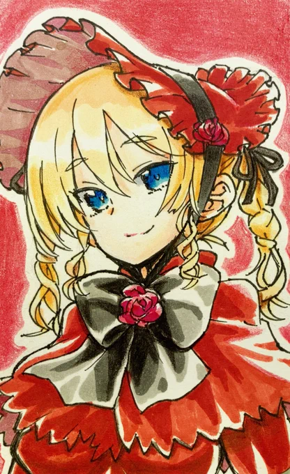#週末ガルパンお絵描き120分一本勝負20231006 真紅のダー様 ペコとの絆パンチ 「その声…耳障りだわ」