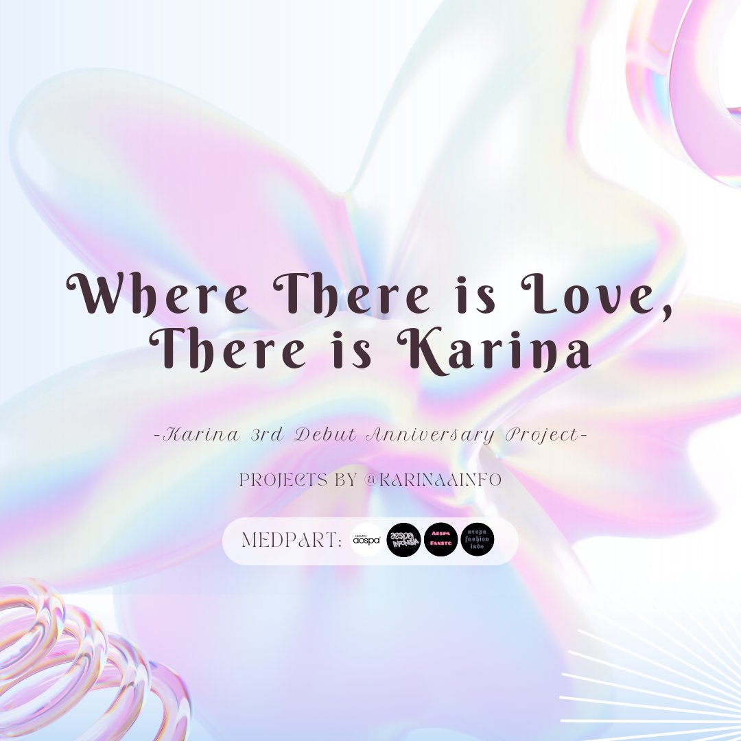 karinaaainfo's tweet photo. 𝑾𝒉𝒆𝒓𝒆 𝒕𝒉𝒆𝒓𝒆 𝒊𝒔 𝒍𝒐𝒗𝒆, 𝒕𝒉𝒆𝒓𝒆 𝒊𝒔 𝑲𝒂𝒓𝒊𝒏𝒂
Karina 3rd Debut Anniversary Project 🩵

Join now~ 

📎 https://t.co/dfAVDpuyZP

#Karina #카리나 @karinaainfoo https://t.co/iQLsFd7r6a