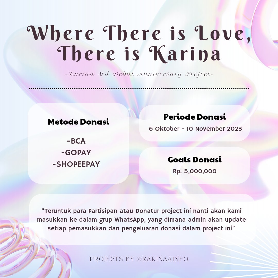karinaaainfo's tweet photo. 𝑾𝒉𝒆𝒓𝒆 𝒕𝒉𝒆𝒓𝒆 𝒊𝒔 𝒍𝒐𝒗𝒆, 𝒕𝒉𝒆𝒓𝒆 𝒊𝒔 𝑲𝒂𝒓𝒊𝒏𝒂
Karina 3rd Debut Anniversary Project 🩵

Join now~ 

📎 https://t.co/dfAVDpuyZP

#Karina #카리나 @karinaainfoo https://t.co/iQLsFd7r6a