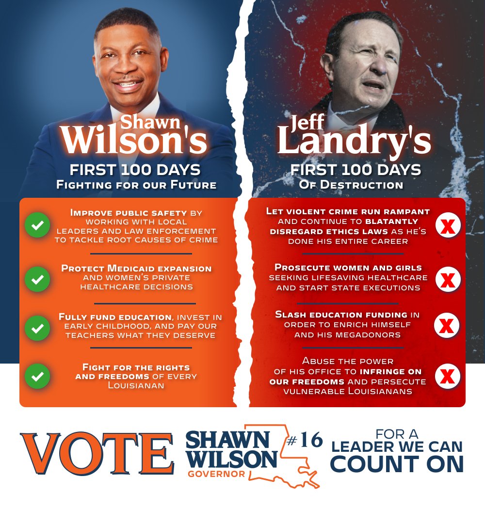 This election is about our movement for change, and creating a Louisiana that works for everyone in every community. We deserve a government that works for us - not against us.   

The future of Louisiana is at stake. Women’s rights, healthcare, voting rights, education, support