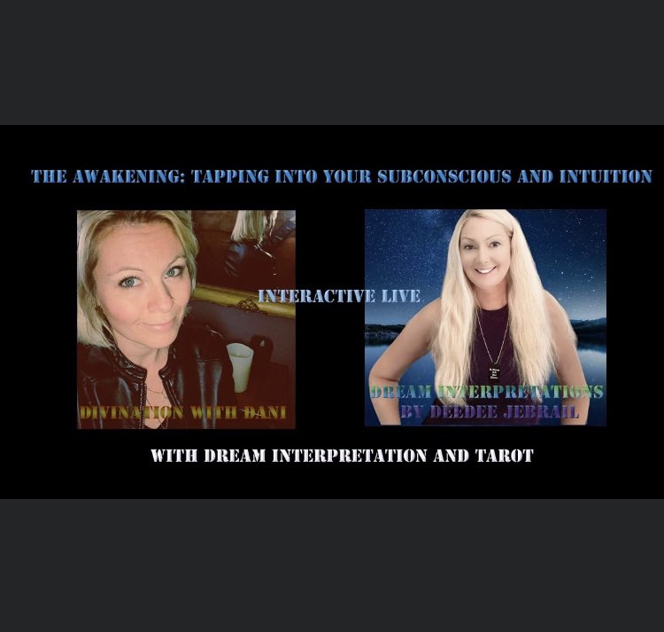 Join myself and Divination with Dani this Sunday for an Interactive Live. We are going to discuss what it means to tap into your intuition, and explore Dream interpretation and pulling Tarot cards for you. #dreamanalysis #dreaminterpretation #intuition #tarotreading Sunday 7pm FB