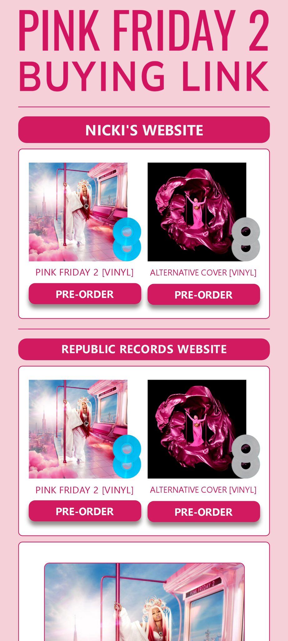 Nicki Minaj, Pink Friday 2 (LP) – Republic Records Official Store