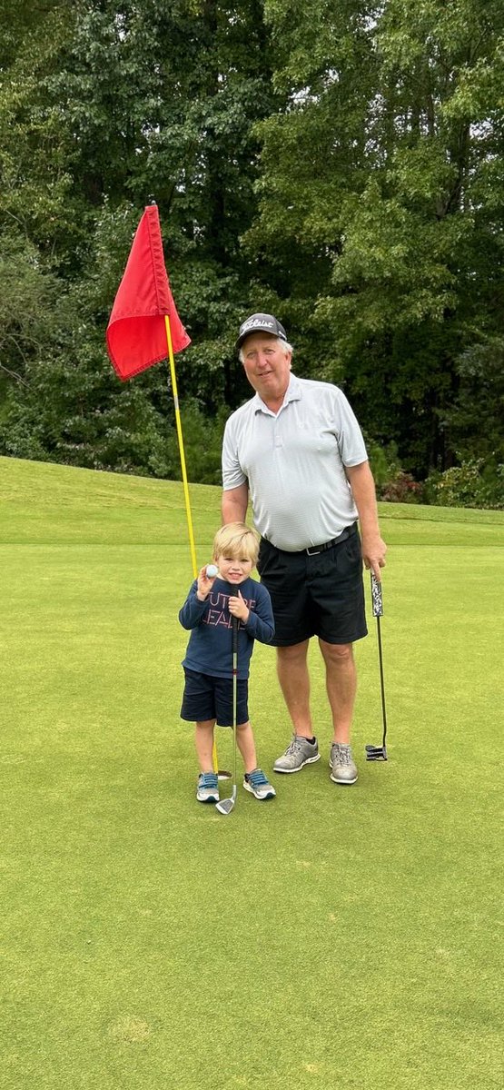Owen’s first time golfing with DadDad! Thanks to Larry and David for your patience in the foursome. ⛳️🏌🏻‍♂️#futurePGA #memorymaker