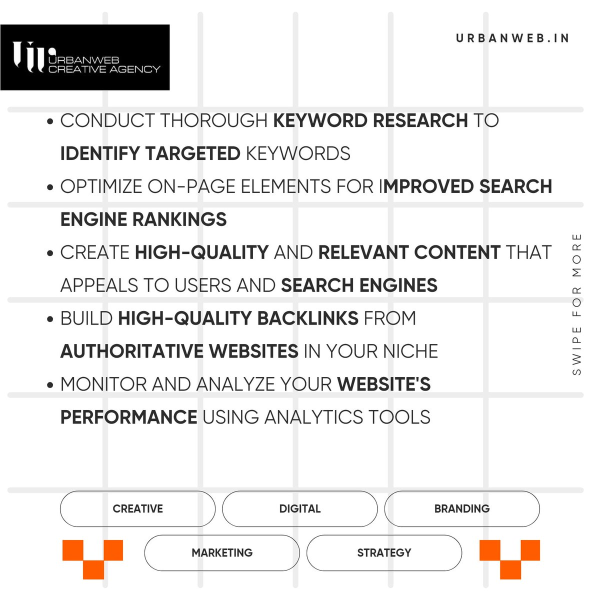 UrbanWeb_'s tweet photo. 5 Tips To Boost Your Website Visibility &amp; Ranking ⚡️
.
.
.
#digitalmarketingagency #digitalmarketinginindia
#branding
#webdesign
#socialmediamarketing
#contentcreation
#copywriting
#marketingtips
#inspiration
#creativity
#urbanweb #urbanwebcreativeagency https://t.co/mW0iCtWwpm