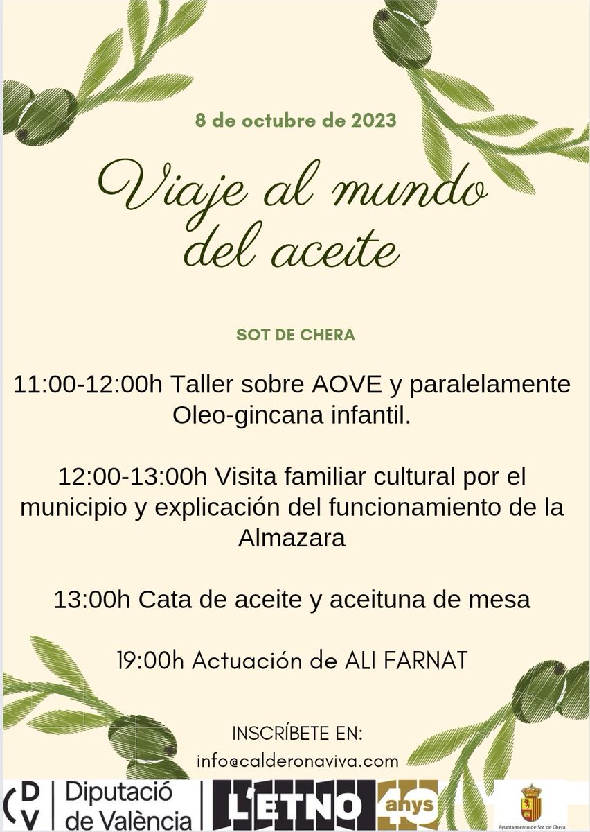 Alifarnat's tweet photo. Per a demà 8 d'Octubre hi ha molts convocatòries, ací teniu una més.
Al encantador poble de #SotdeChera podreu gaudir d'unes cançonetes d'. @Alifarnat.
Bonic poble més bonica gent. https://t.co/EDYXFa3njk
