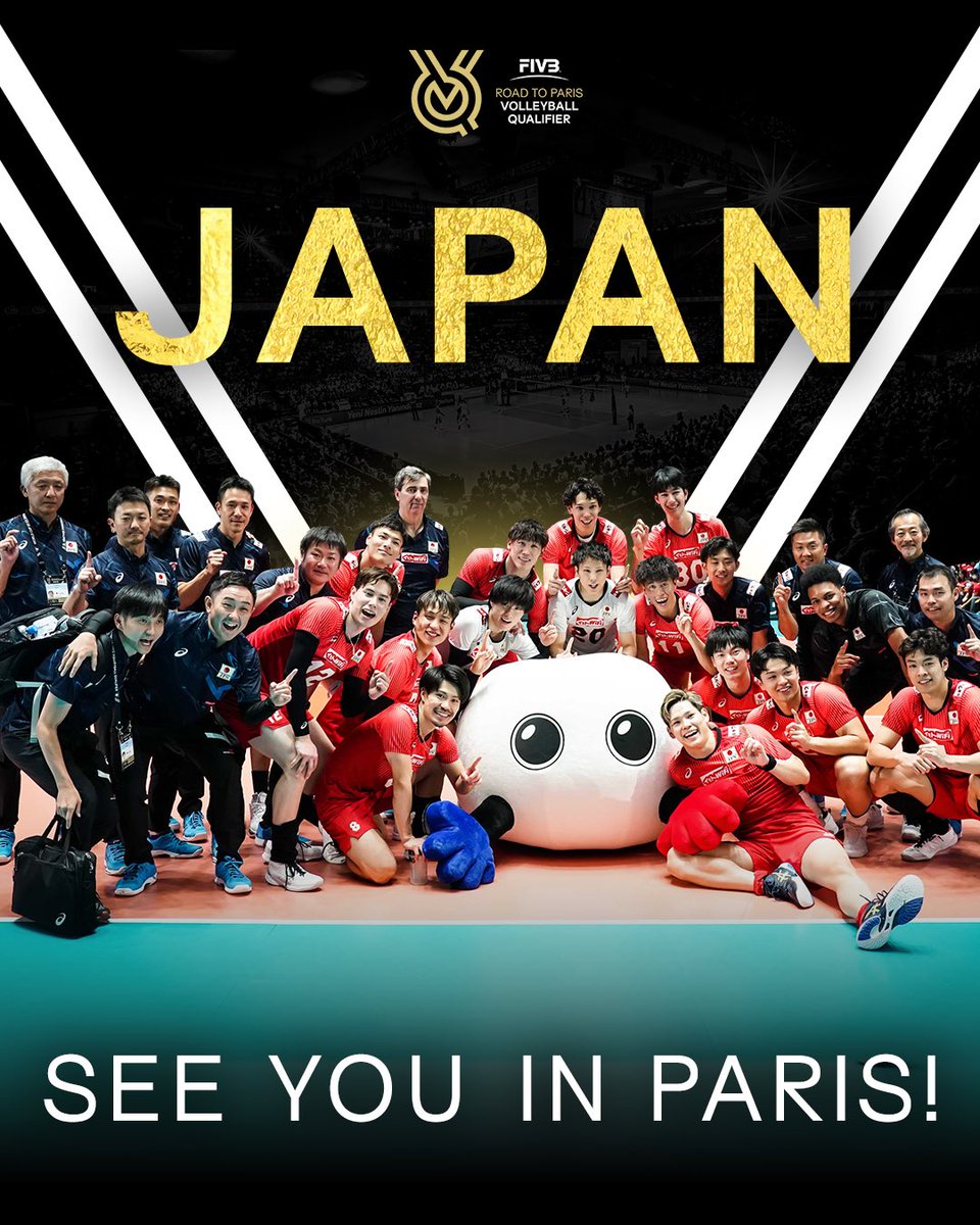 JAPAN 🇯🇵: See you in <a href="/Paris2024/">Paris 2024</a>!

After all they've been through, Ryujin Nippon have directly qualified to the 2024 Olympic Games at home and in front of more than 10,000 fans! 

🏐 #SeeYouInParis #volleyball #男子バレー