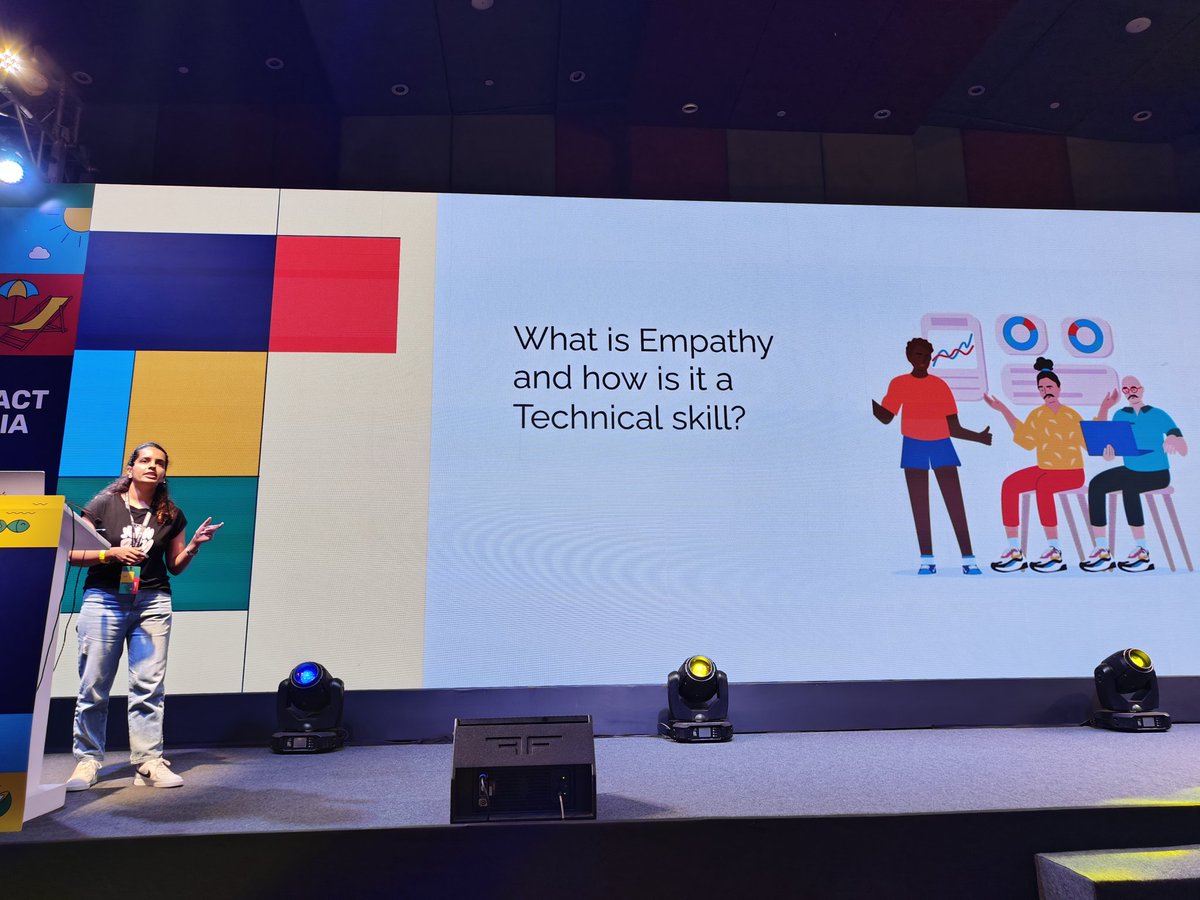 react_india's tweet photo. Our next speaker @reefa_dias is with us at #ReactIndia2023 to talk about how important it is to build an empathy driven culture in our React Industry
Watch this very important talk live at https://t.co/bPZpW6jhID https://t.co/Wig9bKLn3I