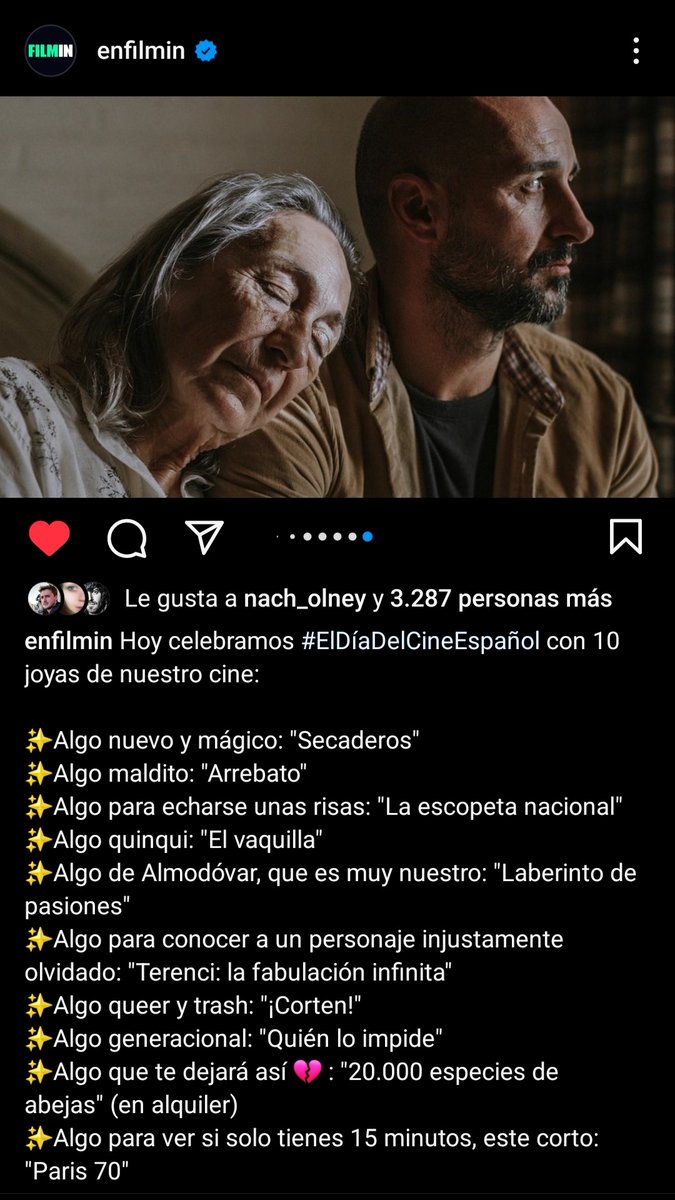 ¡¡ESTAMOS EN SHOCK!! ¡<a href="/Filmin/">Filmin</a> nombra a #Paris70 como una de las 10 joyas de nuestro cine!

Es un honor ser el único corto que forma parte de un listado con obras tan enormes como #Arrebato de Zulueta, el cine de #Almodóvar, #Berlanga, #JonásTrueba y #EstibalizUrresola.

❤️❤️❤️