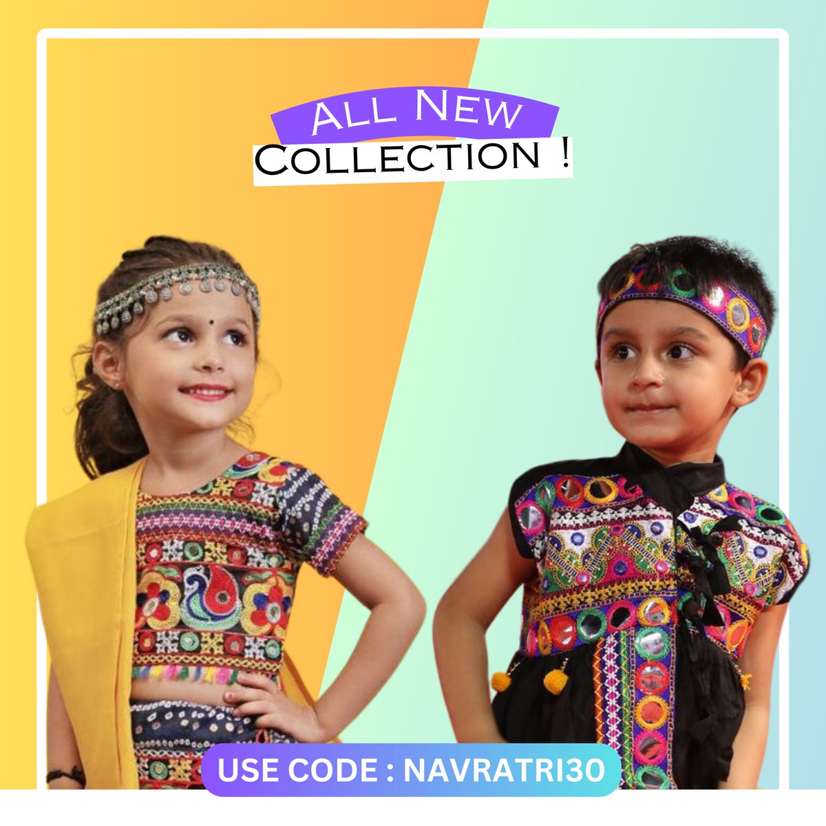 LittleFoxindia's tweet photo. Introducing our #NavratriSale ! 🌈 Use code NAVRATRI30 for 30% off our Chaniya Choli collection at LittleFox. Shop now at https://t.co/Xiu1ivUzQw and make this festival 🌟 of dance unforgettable for your kids.

#FestiveFashion #LittleFoxKidsWear https://t.co/eEpN4ltpGI
