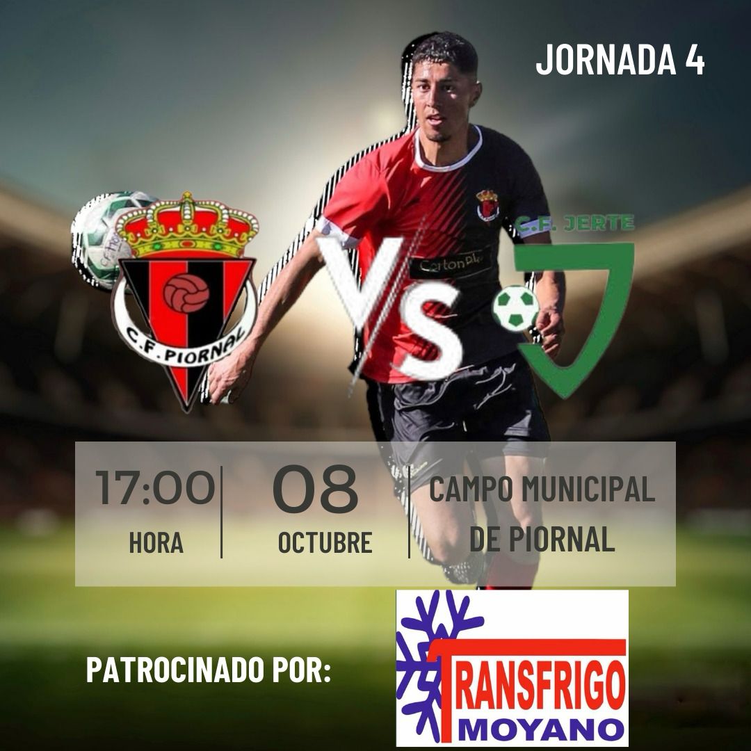 🔥JORNADA 4🔥

Mañana tenemos derbi, Mañana volvemos a casa, Mañana jugamos Tod@s. Anima a tu equipo y disfruta de un bonito partido

🆚<a href="/cfjerteoficial/">cfjerte</a>
📅08/10/23
⏰17:00
🏟Municipal De Piornal

Jornada 4 patrocinada por Transfrigo Moyano 

 VAMOS PIORNAL🔴⚫️