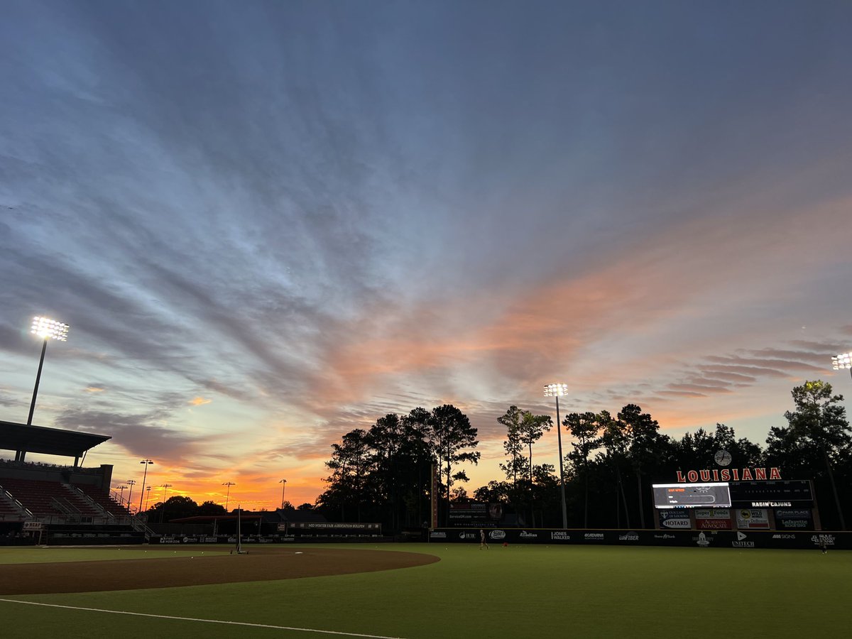 Just another beautiful morning at the ballpark! #ragincajuns