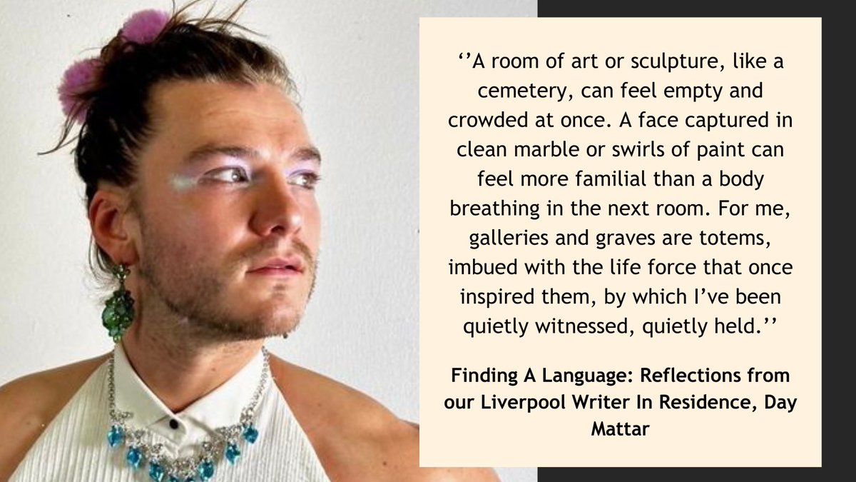 CreativeF_uture's tweet image. Finding A Language: Reflections from our Liverpool Writer In Residence   New blog post from @daymattar
on their time as our Writer In Residence at @FACT_Liverpool.   

Many thanks to them for hosting Day!  

#poetry #writerinresidence #poetrycommunity 

creativefuture.org.uk/new-story/find…