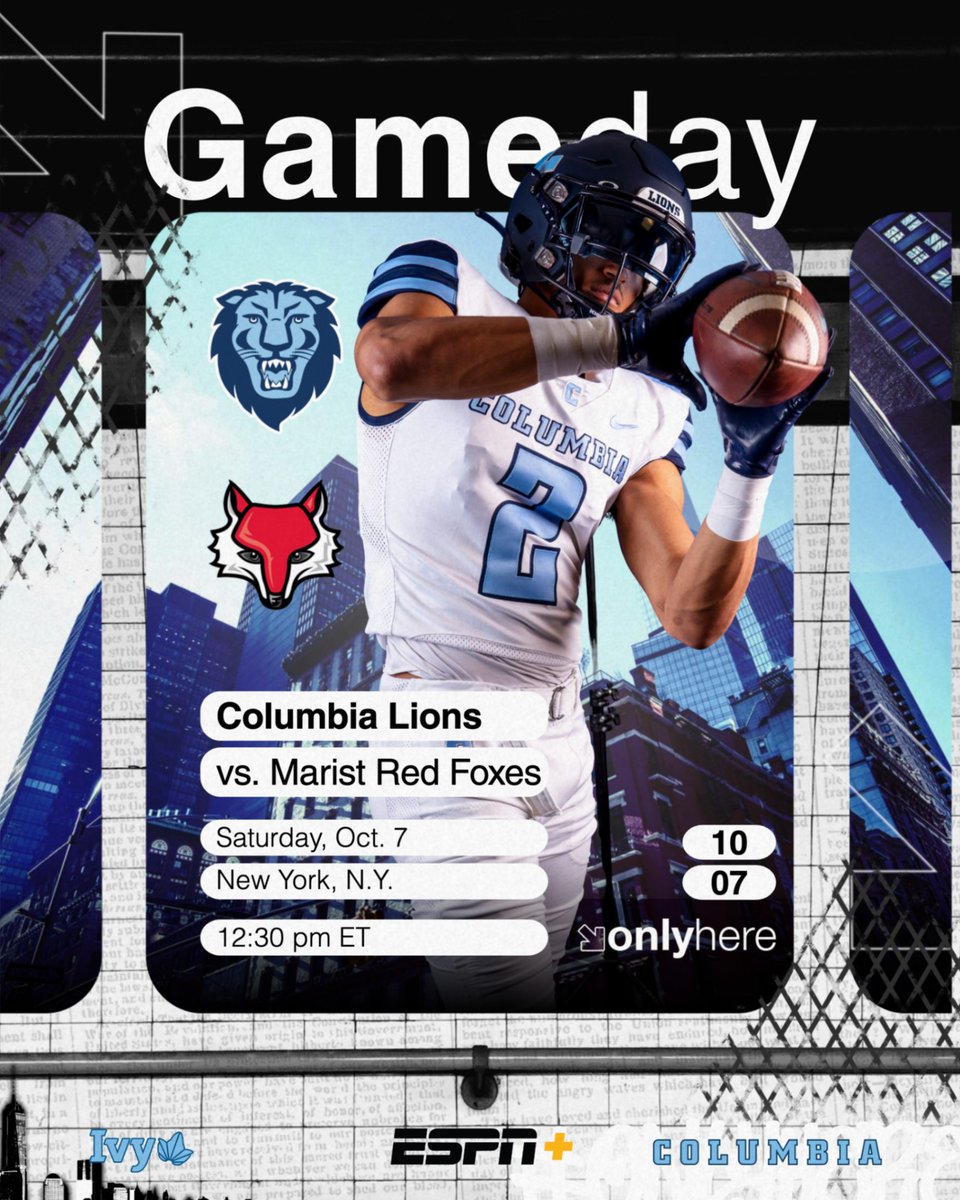 Let's get it! #Gameday

🆚 Marist
🏟 Kraft Field at Wien Stadium
📍 🗽
⏰ 12:30 p.m. ET
📺 <a href="/ESPNPlus/">ESPN+</a>
💻 es.pn/3PO445z
📊 bit.ly/3LmbEkW

#RoarLionRoar 🦁
