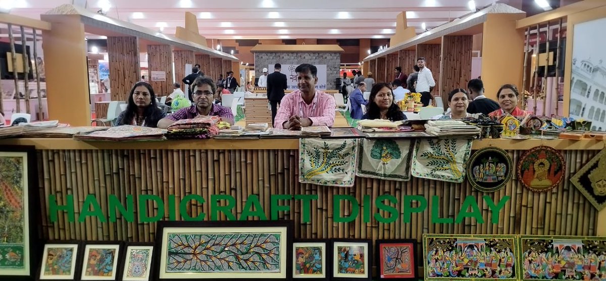 official_umsas's tweet image. Handicraft Display stall set up by #UMSAS at #TTFPatna was visited by Honorable Deputy CM &amp;amp; Tourism Minister, Shri Tejashwi Prasad Yadav, Honorable Industry Minister, Shri Samir Kumar Mahaseth, Secretary Tourism, Shri Abhay Kumar Singh, and other esteemed guests.

#TravelnTourism