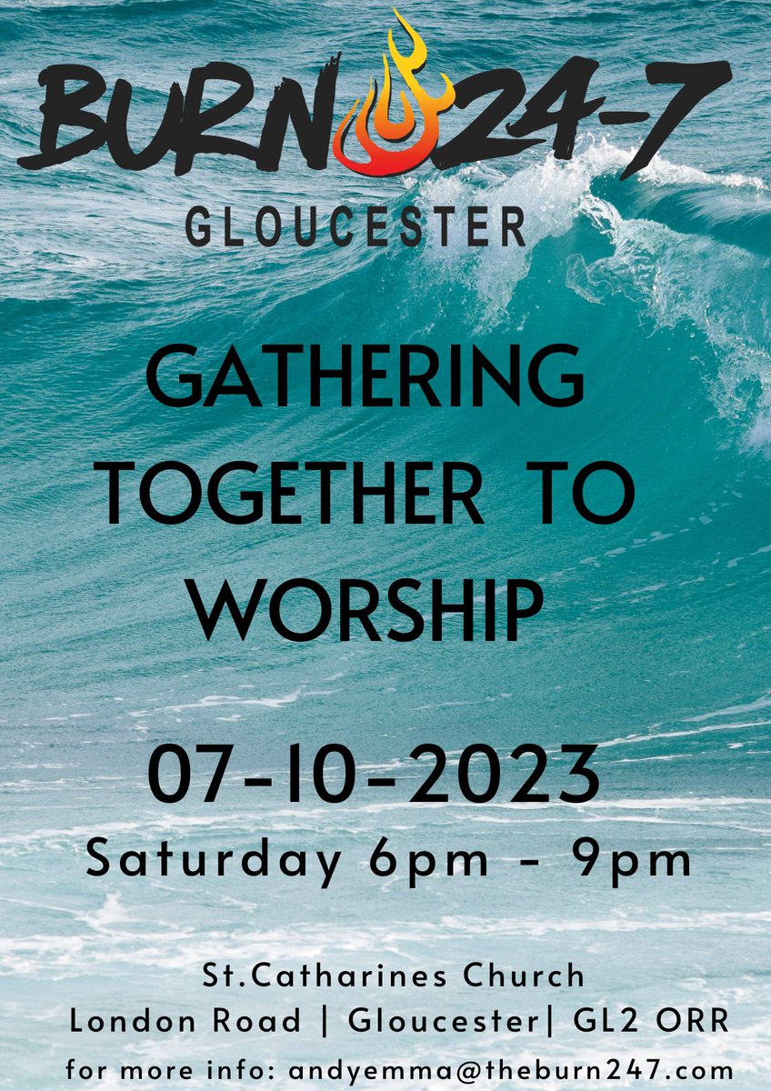 We're hosting Burn 24-7 tonight (Sat 7th Oct) from 6-9pm - a chance to worship and pray together with others from across the city. Drop in at any point during the evening, stay as long as you want. Would love to see you there! <a href="/GlosDioc/">The Diocese of Gloucester</a>