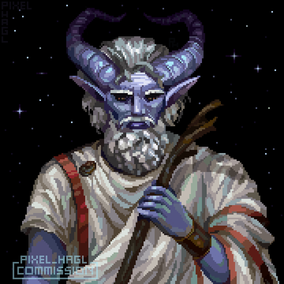 Pixel_Hagl's tweet photo. Tiefling portrait 💜✨
Thank you for #commission It was fun to coming up with the design for the character! 💜

 #pixelartist #pixelart #commissionsopen #DnDcharacter #dndart https://t.co/IrTPg2hmwz